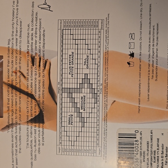 New Donna Karan The Nudes 7 Denier Pantyhose Tights Medium - Picture 4 of 5